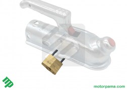 Antifurto a chiave per testina di aggancio carrello cresci rimorchi applicato a giunto sfera 